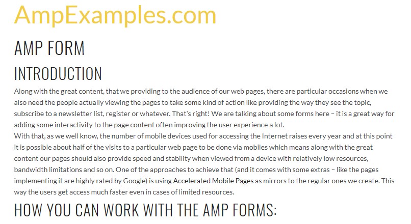 Why don't we  explore AMP project and AMP-form  component?