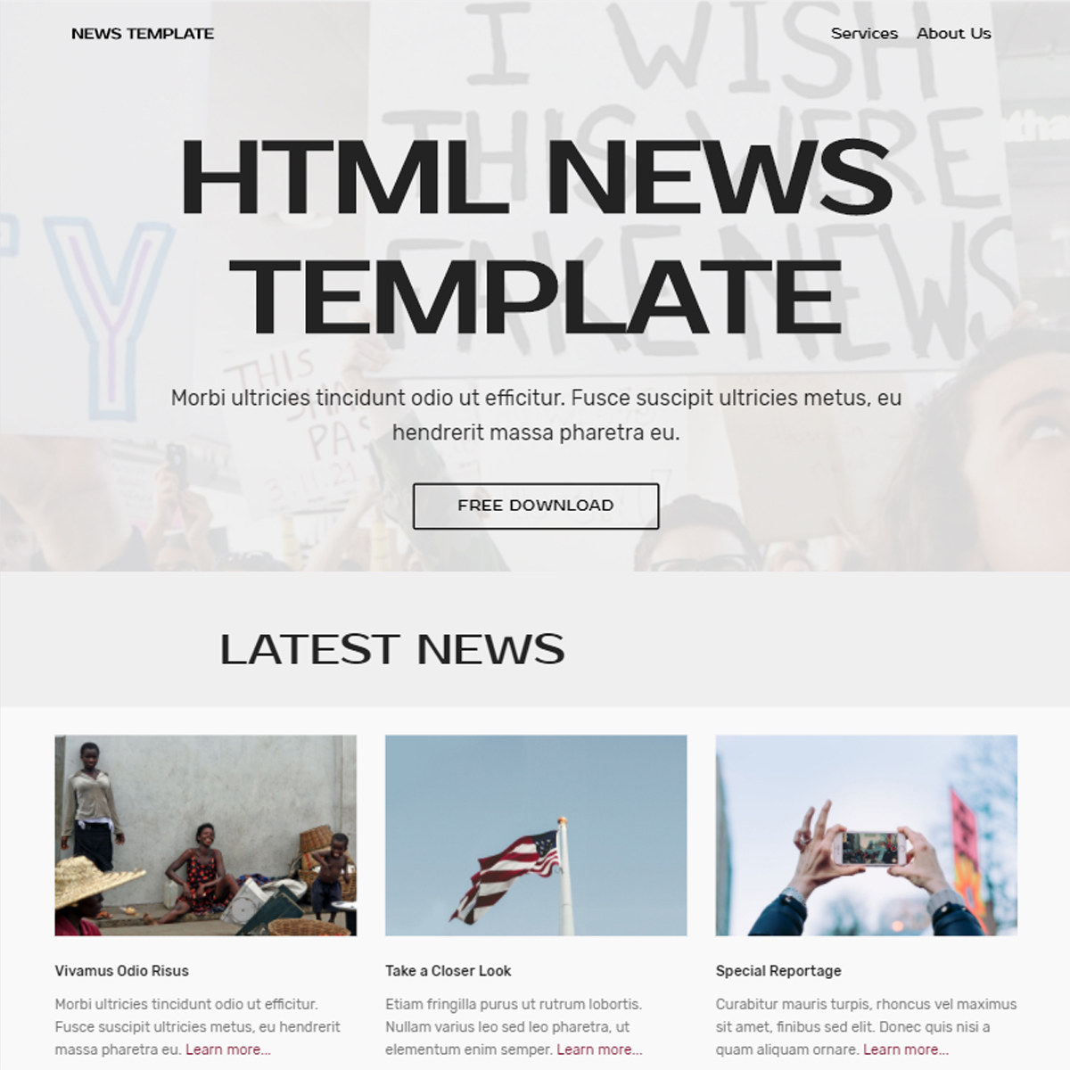 Free Bootstrap News Templates
