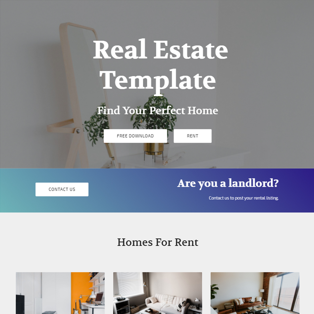 HTML Bootstrap Real Estate Templates