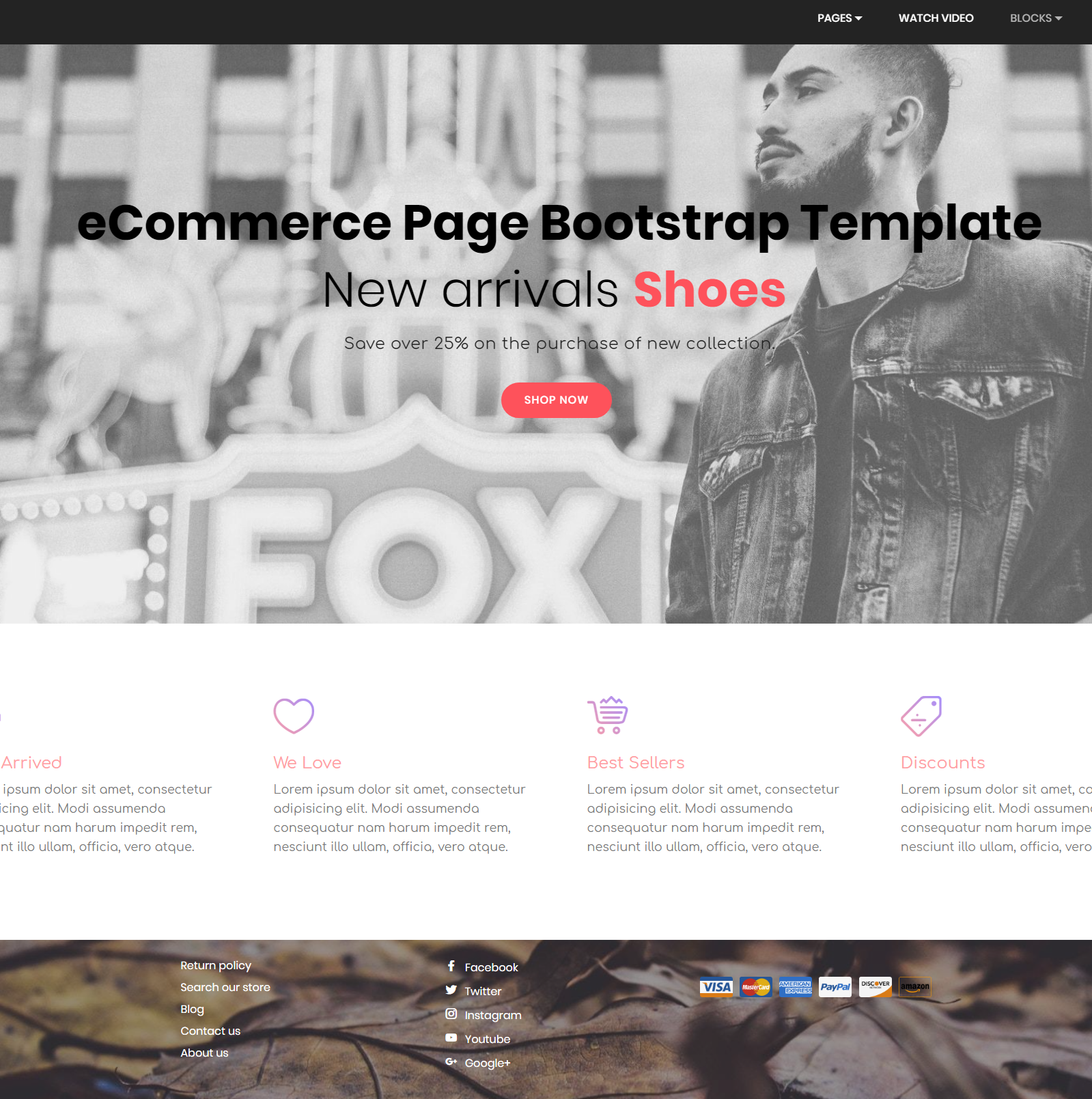 Responsive Bootstrap eCommerce Templates