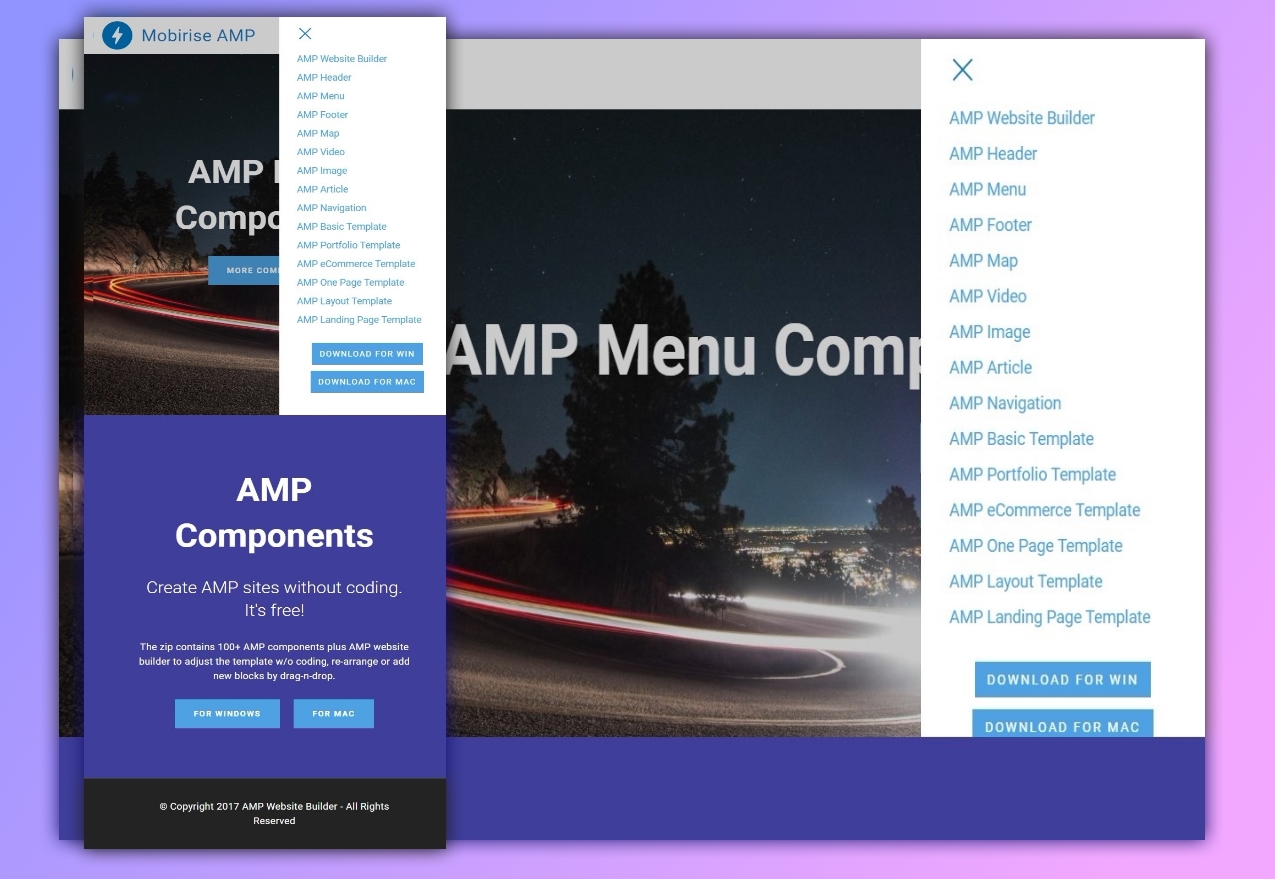 AMP Menu